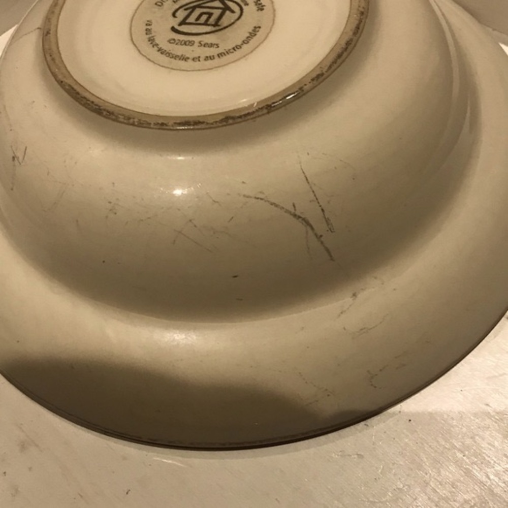 Sears Large Rimmed Bowl & Matching Plate Rustic Farmhouse Kitchen - Picture 11 of 16